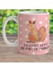Mr. & Mrs. Panda Plastikbecher Einhorn Glauben mit Spruch in Rot Pastell