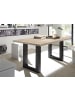 58 aufm Kessel ESSTISCH ausziehbar Eila 7 160x90x75 Schwarzstahl/Eiche Sägerau