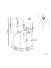 Beliani 6er-Set Gartenstuhl PRATELLO in /Beige/Grau