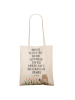 Mr. & Mrs. Panda Shopper Otter Stein mit Spruch in Creme