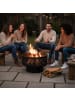 relaxdays Feuerschale in Schwarz/ Natur - (H)43 x Ø 66 cm