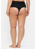 sheego String in schwarz + schwarz