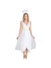 tectake Langes, samtartiges Kleid, weiß