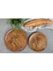 Chic Antique Platzteller TOURS mit Schnitzereien Mango Holz Dunkel 30 cm