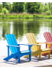 Beliani Gartenstuhl ADIRONDACK in Blau - (W) 75 x (H) 88 x (L) 88 cm