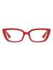 Love Moschino Damen Optische Fassungen Rechteck Rot