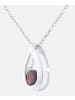 Diamant L'éternel Halskette mit Anhänger aus 375 Weißgold mit Granat