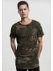 Urban Classics Lange T-Shirts in olive camo