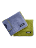 FLUFFINO Hundehandtuch Mikrofaser – 2er-Pack - 90 x 50 cm - Grau & Grün