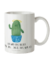 Mr. & Mrs. Panda Tasse Kaktus Heilig mit Spruch in Weiß