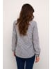 Kaffe Bluse langarm KAsary Regular fit in Sand Dollar/Blue Retro Zig Zag