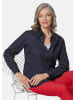 GOLDNER Bequeme Damen Businessbluse in marine