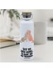 Mr. & Mrs. Panda Große Trinkflasche Hunde Liebe mit Spruch in Weiß