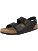 Birkenstock Sandale Milano Naturleder schmal in schwarz