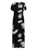 Kaffe Kleid KAlory Tight fit in Large Scale Leaf Print