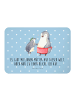 Mr. & Mrs. Panda magnet Pinguin mit Kind mit Spruch in Blau Pastell