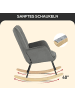HOMCOM Schaukelstuhl-98T x 71B x 101H cm-Dunkelgrau