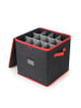 relaxdays Weihnachtskugel-Aufbewahrungsbox in Schwarz/ Rot - (B)33 x (H)33 x (T)33 cm