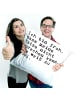 Mr. & Mrs. Panda Kuschelkissen 40x40 Ich bin froh, dass... mit S... in Weiß