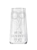 Mr. & Mrs. Panda Sektglas Blume Sonnenblume mit Spruch in Transparent