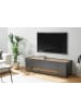 Furn.Design TV-Lowboard grau matt, Eiche Wotan 140 cm, TV-Unterteil mit Schubkasten
