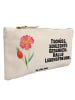 Mr. & Mrs. Panda Schminktasche Blume HageRundunge mit Spruch in Weiß