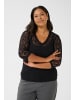 KAFFE curve Langarm-Bluse KCluca Regular fit in Black Deep