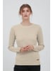 Oxmo Strickpullover OXSarah 21300556-ME Schicker Pullover in Loch-Strick Optik in Grau