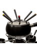 5five Simply Smart Drehbares Fondue-Set für 6 Personen, Keramik in Schwarz