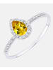Diamant L'éternel Ring aus 375 Weißgold mit Diamant mit Citrin