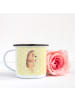 Mr. & Mrs. Panda XL Emaille Tasse Igel Kuchenstück ohne Spruch in Gelb Pastell