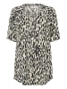 Kaffe Stricktunika BPanika A-shape in Turtledove/Black Paint Print