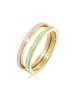 Elli Ring 925 Sterling Silber Ring Set in Gold