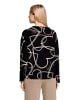 Betty Barclay Sweatshirt mit Rippenstruktur in Schwarz/Weiß