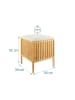 relaxdays Wäschekorb in Natur/ Creme - (B)39 x (H)52 x (T)39 cm