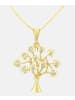 Diamant L'éternel Halskette mit Anhänger aus 375 Gelbgold mit Zirkonia