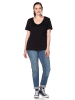 sheego T-Shirt in schwarz