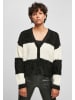 Urban Classics Gestrickte Strickjacke in black/whitesand