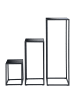 home24 home24 Beistelltisch als 3er-Set aus Eisen und MDF im skandinavischen Stil in Schwarz