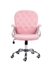 Beliani Bürostuhl  in Rosa/Schwarz/Silber - (W) 58 x (H) 93 x (L) 58 cm