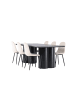 ebuy24 Essgruppe Olivia (7-teilig) Schwarz 100 x 210 cm