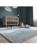 KADIMA DESIGN Kinderteppich Waschbar Wolken COGNE Strapazierfähig OEKO-TEX in Blau
