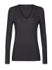 Felix Hardy Feinstrick Zopfmuster V-Ausschnitt Pullover in Anthrazit