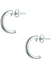 Rafaela Donata Halbcreolen aus Sterling Silber mit Zirkonia in silber