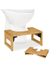 relaxdays Toilettenhocker in Natur - (B)43 x (H)18,5 x (T)27,5 cm
