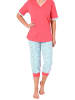 NORMANN Capri Pyjama kurzarm - 44474 in pink