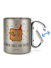 Mr. & Mrs. Panda Kaffeebecher Edelstahl Toast Party mit Spruch in Silber