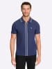 WITT WEIDEN Kurzarm-Poloshirt in rauchblau-weiß
