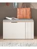 Inn.Furn Garderobenbank Kaschmir Sand und Eiche 80 cm, Schuhbank mit 4 Fächern