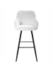 Beliani 2-tlg Barhocker CASMALIA in Weiß/Schwarz